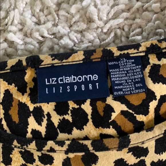 Vintage Cheetah print Liz Claiborne Tee - Picture 3 of 5
